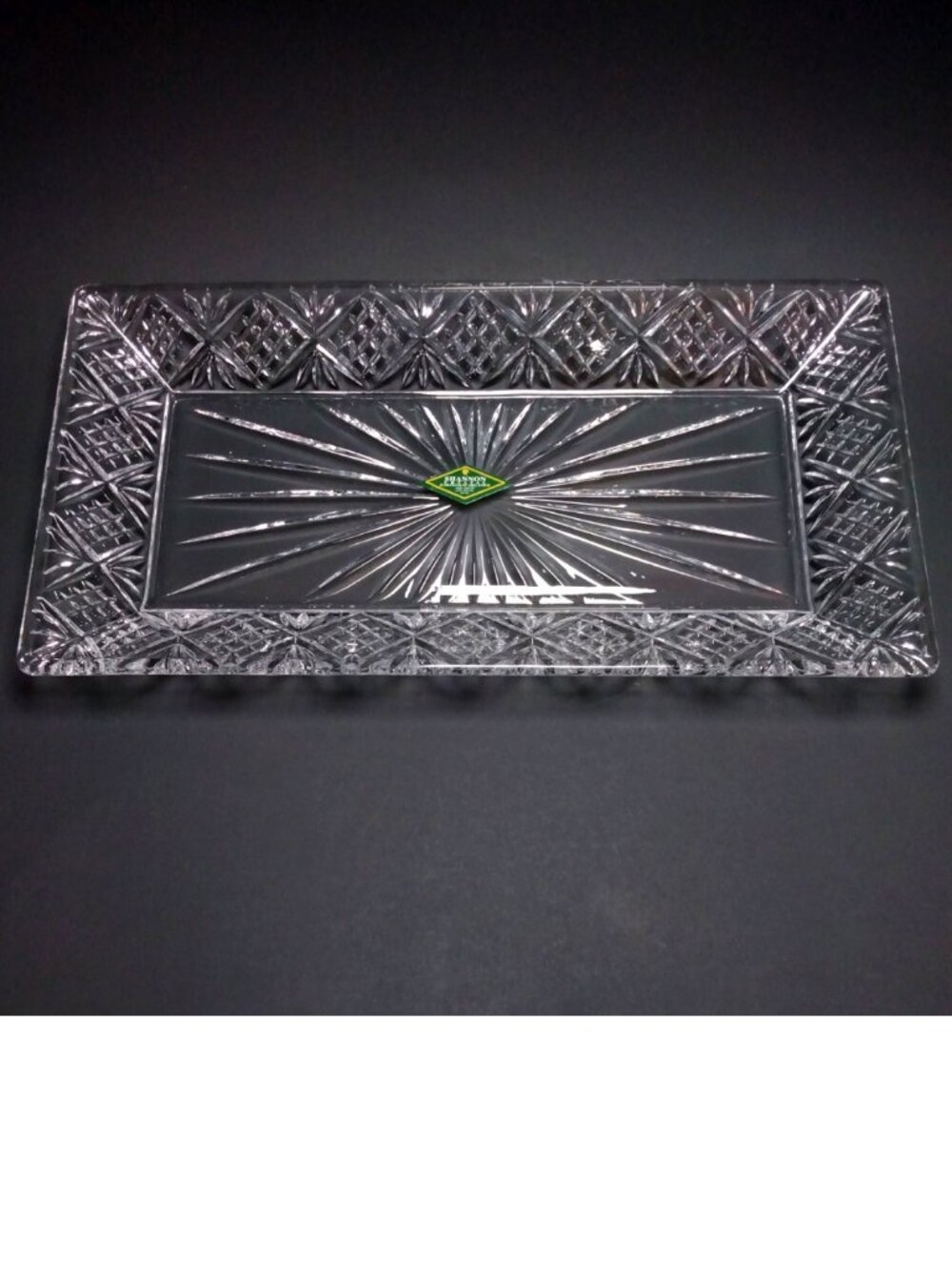 Shannon Crystal Designs of Ireland Hand Crafted Lead Crystal Tray